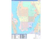 Cape Coral Wall Map Color Cast Style 2022